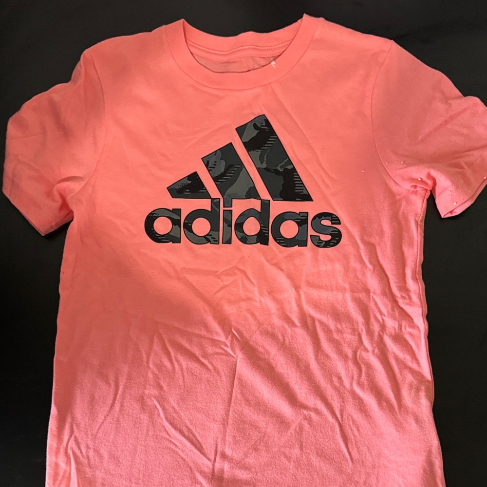 Adidas Pink Short Sleeve Tee with Logo